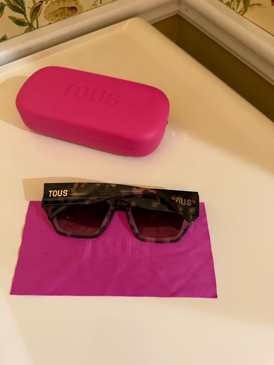 TOUS Tortoiseshell Cat-Eye Sunglasses with Purple Gradient Lenses main image 5
